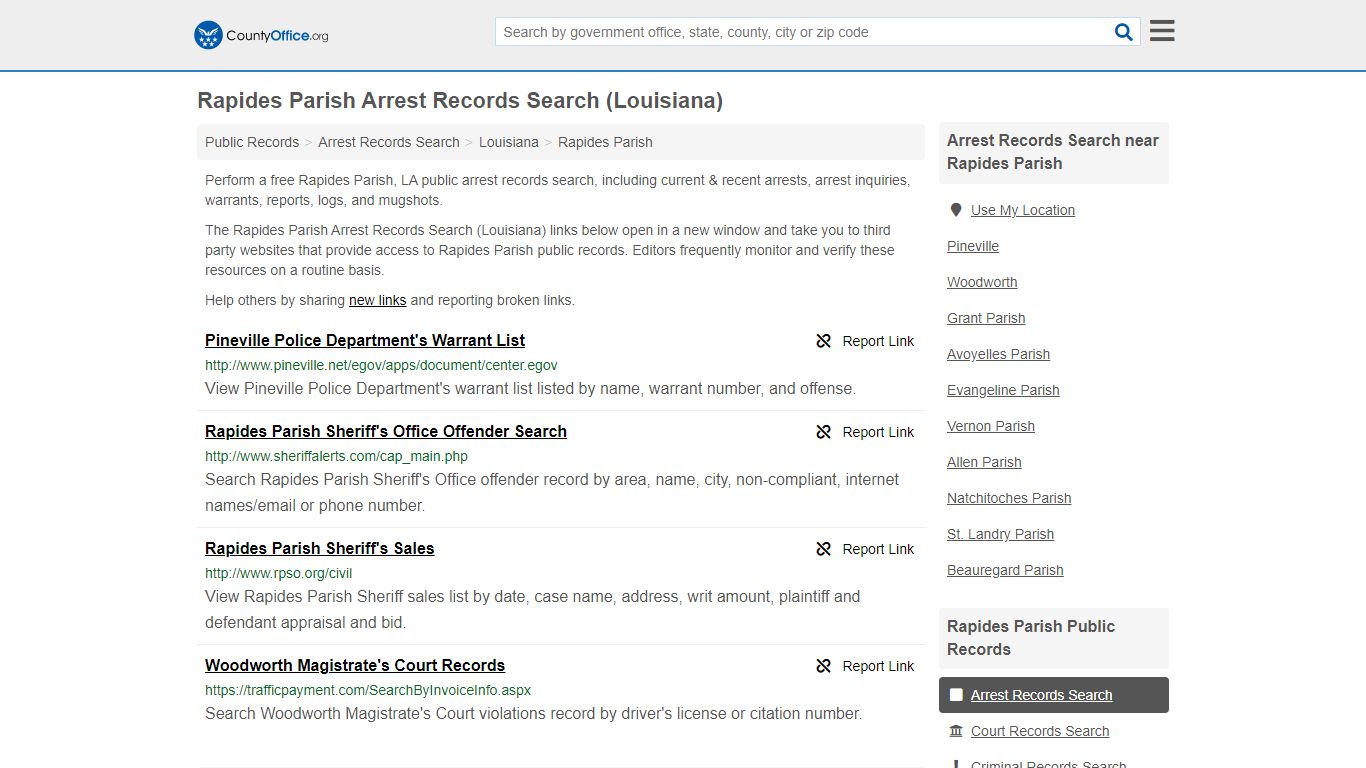 Arrest Records Search - Rapides Parish, LA (Arrests ...